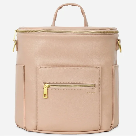 Fawn Design Mini Backpack Diaper Bag & Cosmetic Case- Warm Blush Pink - Picture 2 of 15